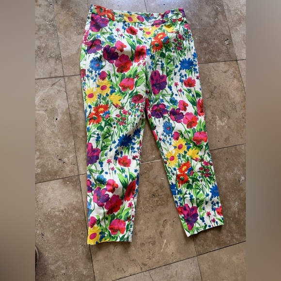 TALBOTS ladies lined size 12 floral pant NWT brand new never worn - Picture 3 of 8